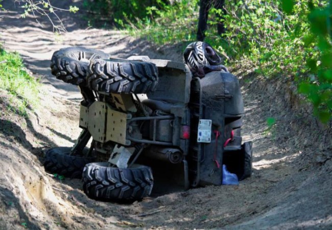 Crashed ATV on a trail in the Greater Phoenix area insured by Ideal Insurance Agency